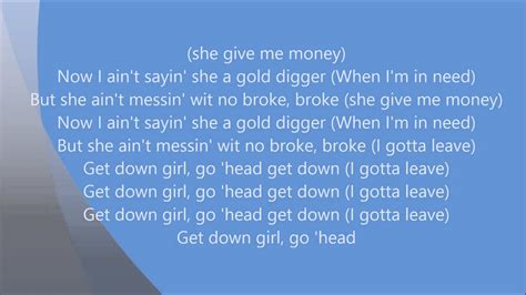 Kanye west gold digger lyrics. Things To Know About Kanye west gold digger lyrics. 