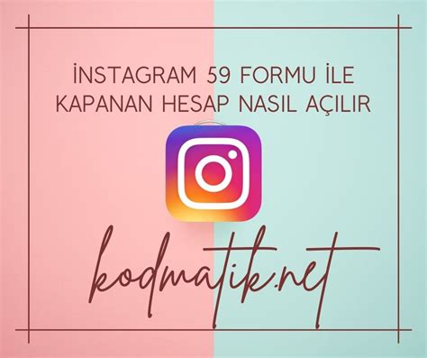 Kapanan instagram hesabı nasıl açılır