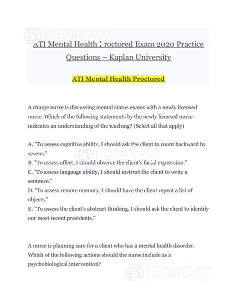Kaplan mental health proctored exam. Ascencia Test Prep's Kaplan Nursing School Entrance Exam 2022-2023 Study Guide includes everything you need to pass the Kaplan Nursing School Entrance Exam the first time. Quick review of the concepts covered on the Kaplan Nursing School Entrance Exam; 2 Full Practice Tests [1 in book + 1 online] with detailed answer explanations 