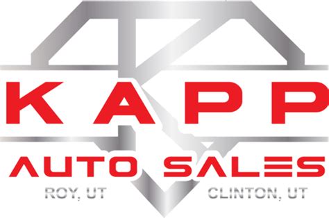 4702 South 1900 West Roy, UT 84067 1-801-825-0800 Kapp Auto Sales on Facebook Welcome to Kapp Auto Sales located at 2267 N. 2000 West in Clinton,UT. Please call us at 801-941-0283 to arrange a test drive or visit our website www.kappautosalesclinton.com to view our complete inventory. About Kapp Auto Group, , ,. 