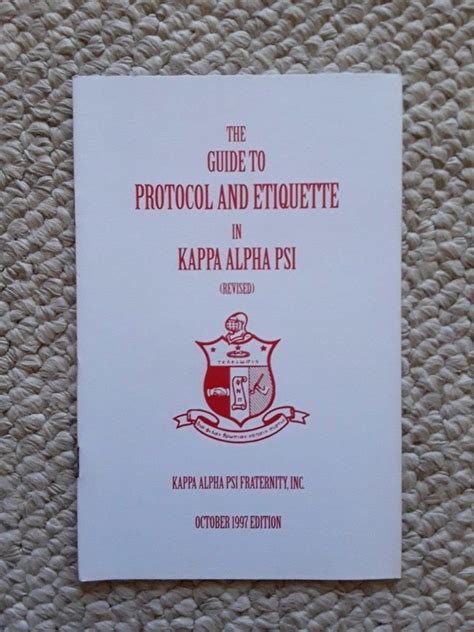 Kappa alpha psi protocol and etiquette manual. - Trattato completo d'elettricità teorica e pratica. trad.