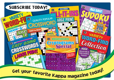 Kappa Puzzles. Home to the World's Best Puzzle Magazines ... OWNER NAME has over NUMBER years of experience in INDUSTRY NAME and is passionate about exceeding your .... 