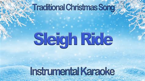 Karaoke - Sleigh Ride (Full Song & Lyrics) - The Ronettes (Karaoke ...