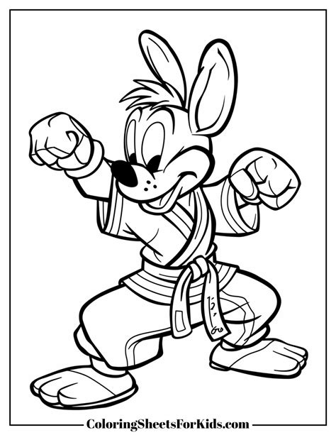 Karate Coloring Sheets