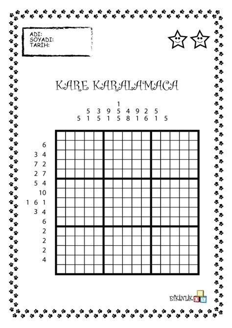 Kare Karalamaca Okul Modu.