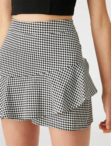 Kareli Şort Etek& Ceket Takım – Keten Butik.