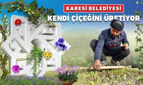 Karesi Belediyesi kendi çiçeklerini üretiyor