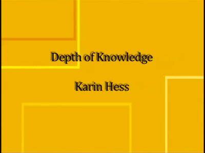 Karin hess depth of knowledge in science