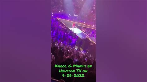 Karol G performing in Houston, Texas at the Toyota Center