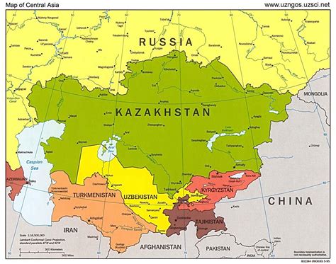 Kasachstan Karte - Zentralasien - Mapcarta