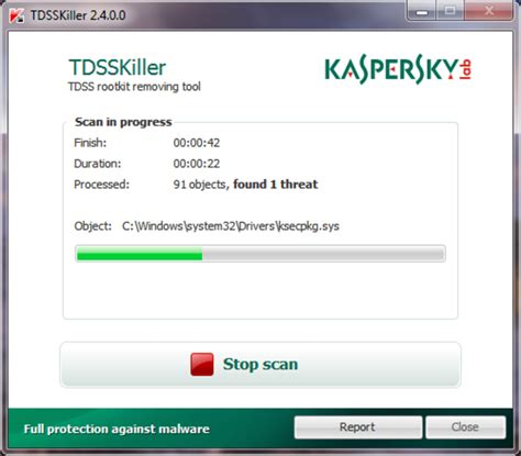 Kaspersky TDSSKiller for Windows