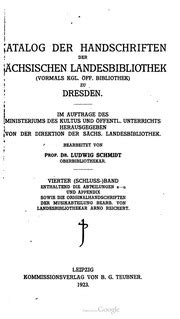 Katalog der handschriften der sächsischen landesbibliothek zu dresden. - Scritti in onore di orsolina montevecchi.