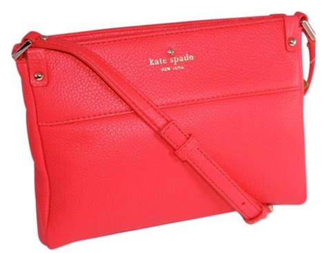 Kate Spade Geranium Coral-Red Cow Leather Devin Crossbody …