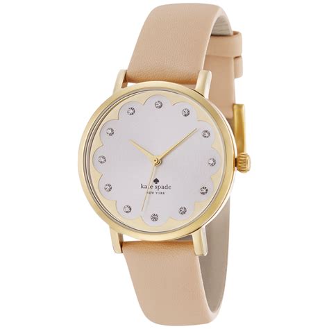 Kate Spade New York Metro Vachetta Watch Women Gold Tone Dot Dial …