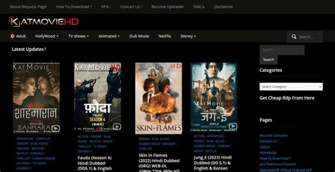 The layout and interface of katmoviehd is
