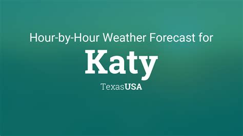 Katy tx weather hourly. TOMORROW’S WEATHER FORECAST. 10/4. 87° / 75°. RealFeel® 95°. Humid with a gusty t-storm. 