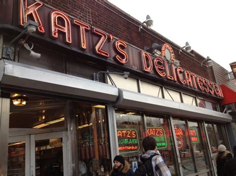 Katz's deli & bar photos. For $7.99, you get to choose any 4 items from different lists including From the Griddle (i.e. Buttermilk Pancakes or Cheese Blintzes), Meats (Beef Bacon, Corned Beef, etc.), Potatoes (such as potato pancakes or home fries), Fruits and Juices, or Fresh Baked goods like their Cinnamon roll. Whew! 