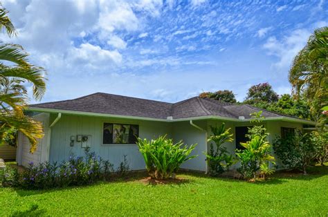 Kauai houses for sale. 3 beds 2 baths 1,536 sq ft 5,236 sq ft (lot) 04-1176-B Kuhio Hwy #1, Kapaa, HI 96746. ABOUT THIS HOME. Waterfront Home for sale in Kauai Island, HI: Unit 2, The front building is a classic and quaint plantation style, 2 bedroom 1 bath home with a prime location In Kapaa's Commercial area with highway frontage and paved off street parking. 