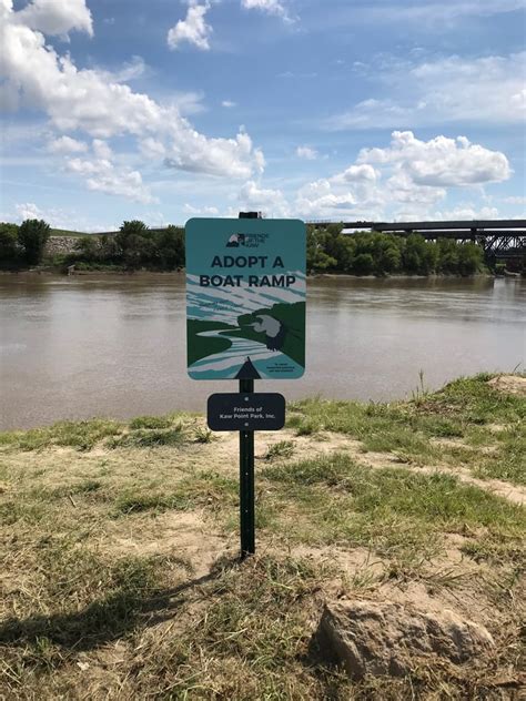 The Kaw Point Boat Ramp is located in Kansas City, Missouri, at the confluence of the Kansas and Missouri Rivers. It is a concrete boat ramp that provides access to the Missouri River. The ramp is approximately 30 feet wide, which allows for easy launching and retrieval of boats. . 