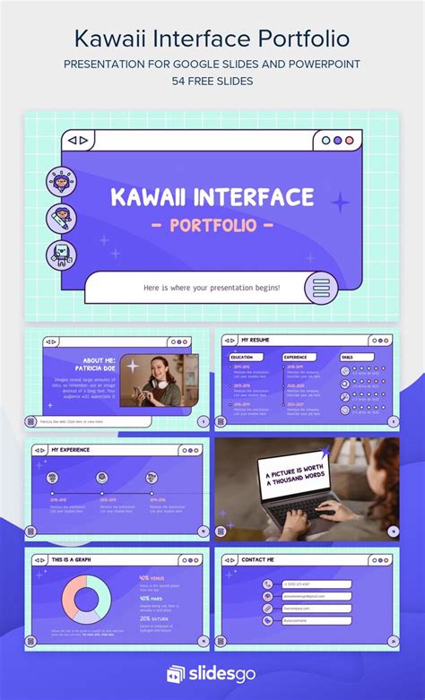 Kawaii Interface Portfolio Google Slides & PowerPoint