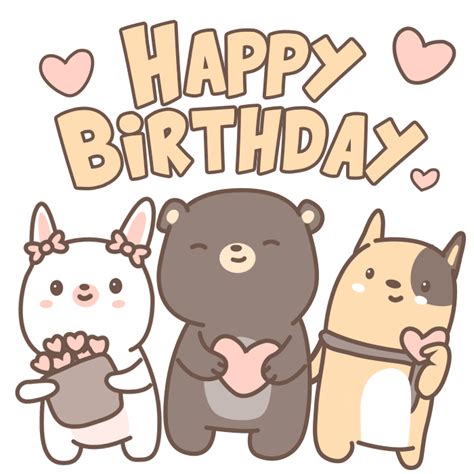 Kawaii birthday gif. Category: Happy birthday GIFs. Tags: cat, cartoons, cute. B-Day Image for: kids. Language: English. Video page. Cute Kawaii Unicorn Cat Happy Birthday GIF. It’s a cute kawaii unicorn cat sitting on a pink doughnut and waiting to be sent as a birthday greeting to that pinky style girl who is celebrating her birthday today. 