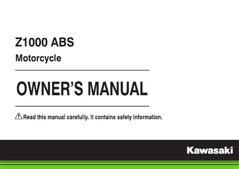 Kawasaki 2015 z1000 owner s manual. - Vw transporter t5 6 speed manual.
