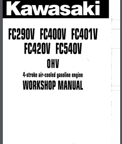 Kawasaki 9 horse fc290v service handbuch. - English standard excel hsc study guide.
