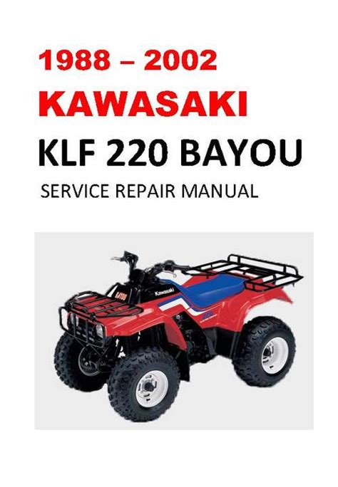 Kawasaki bayou 220 klf repair manual. - Kubota b1700 hsd manuale delle parti del trattore elenco illustrato ipl.