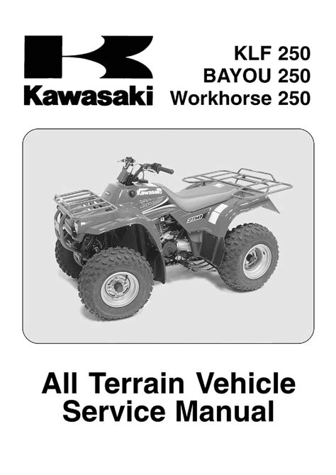 Kawasaki bayou 250 service manual repair 2003 2011 klf 250. - John deere 450j 550j 650j dozer repair service manual.