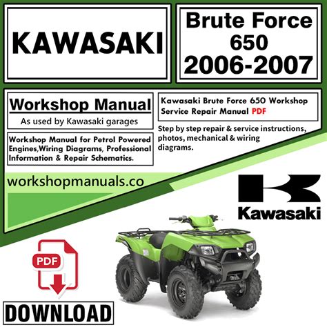 Kawasaki brute force 650 repair manual 2006. - Études sur la pêche en france..