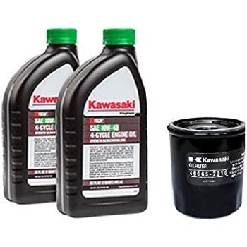 Most engines should use 10W-40 engine oil, but in some cases, the viscosity of the oil may need to be changed to account for seasonal changes. The filters in the FR651V, FR691V, and FR730V allow the user to store a total of 1.9 quarts of oil. When replacing an oil filter, add 2.2 gallons of oil to refill both the crankcase and the oil filter.. 