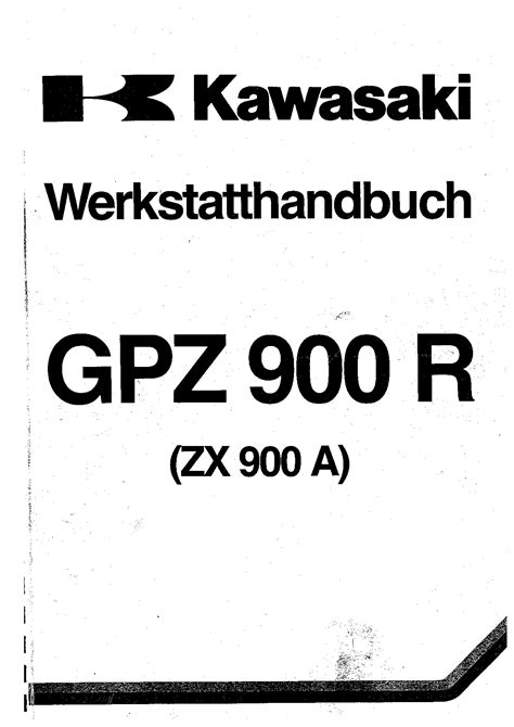 Kawasaki gpz 900r zx 900a reparaturanleitung. - Johnson seahorse 4 hp shop manual.