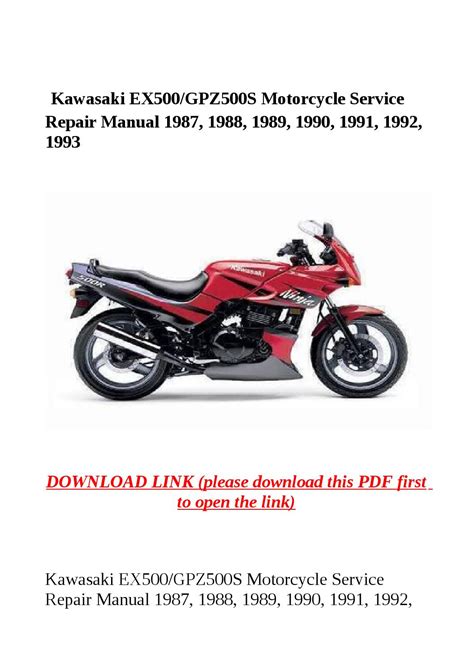 Kawasaki gpz500s 1992 repair service manual. - Guía de estudio para jake drake bully buster.
