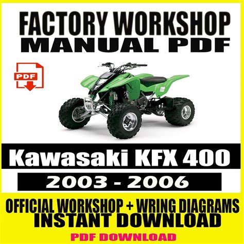 Kawasaki kfx 400 owners manual free. - 2003 acura cl shock bushing manual.