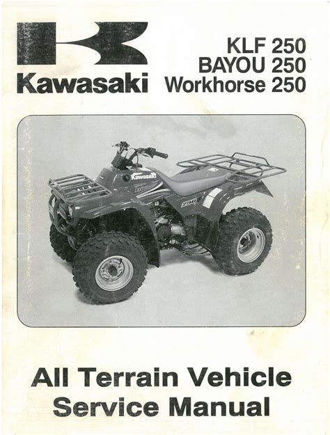 Kawasaki klf250 bayou 250 workhorse 250 atv service repair manual download 2003. - Manual aprilia rs 125 espaa ol.