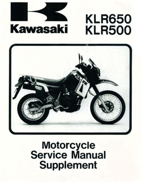 Kawasaki klr500 klr650 1993 repair service manual. - Festschrift: helmuth osthoff zum 65. geburtstage..