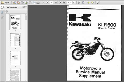 Kawasaki klr600 kl600 klr 600 kl electric starter 1985 to 1994 service manual. - Husqvarna viking daisy sewing machine manual 325.