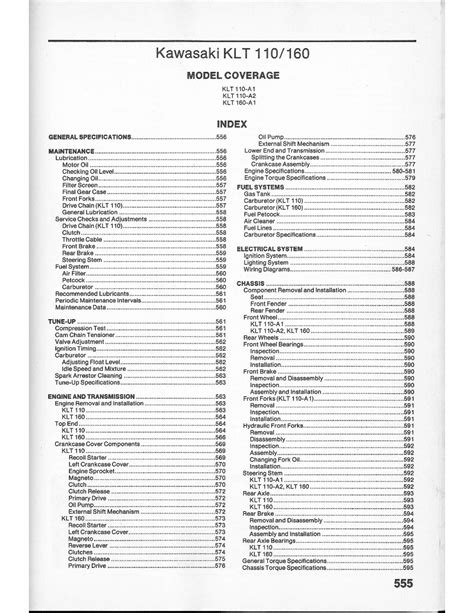 Kawasaki klt110 klt160 atv service repair manual 1984 1985. - Bidrag til en monographi af marseniaderne en familie af de gastræopode mollusker.