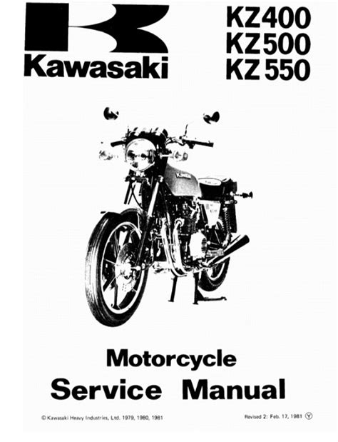 Kawasaki kz400 kz500 kz550 full service repair manual 1979 1981. - Monsieur le vent et madame la pluie.