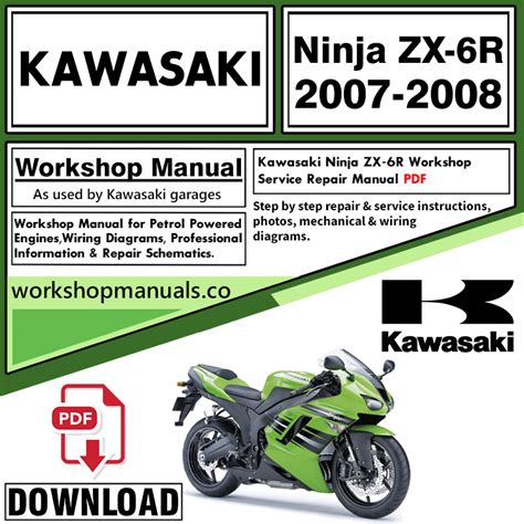 Kawasaki ninja zx 6r 2007 2008 workshop service manual. - Successful project management 5th edition solutions manual.