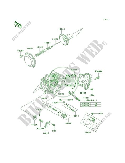 Kawasaki prairie 650 carburetor diagram. ™650 PARTS LIST Carburetor(CA) ITEM NAME. PART NUMBER QUANTITY ―‫ 92063-1330. 1 ―‫) 92064-1108 1 ... 2011 KLR™650 Carburetor(CA) Parts Diagram Author: Kawasaki Motors Corporation U.S.A. Subject: Vehicle Parts Diagram ... 