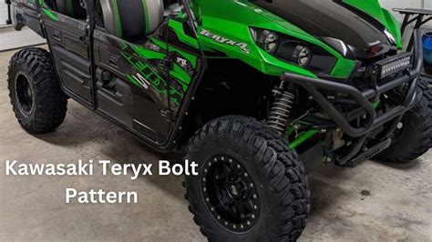  Kawasaki Teryx owners need to consider the bolt style as well as the height, width, and weight of their tire and wheel package. For this reason, Everything Kawasaki Offroad carries pre-mounted Kawasaki Teryx tires on rims with a 4x136 bolt pattern, as well as pre-mounted Kawasaki Teryx tires on rims with a 4x137 bolt pattern and 12x1.25 studs. . 