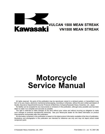 Kawasaki vulcan mean streak service manual. - Yamaha tdm900 tdm900p 2002 repair service manual.
