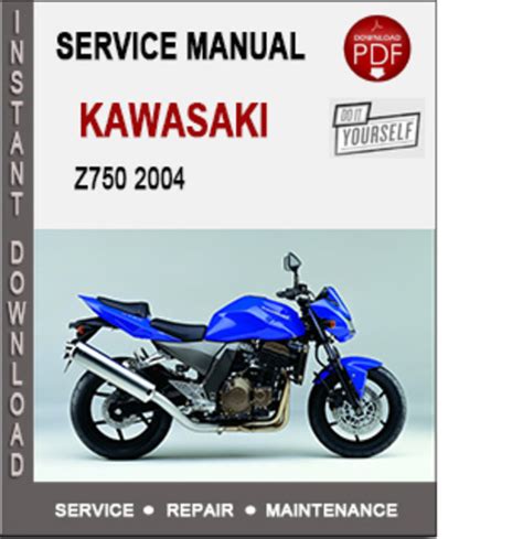 Kawasaki z750 2004 2006 manuale di servizio di riparazione. - Club car maintenance manual 101 9051 01.