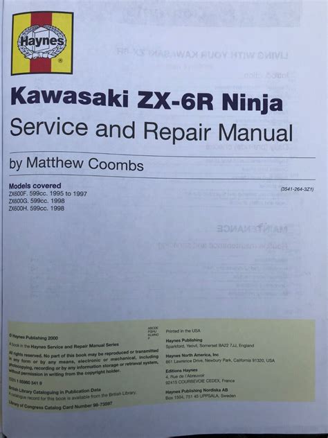 Kawasaki zx 6r ninja fours 1995 98 service and repair manual haynes service repair manuals. - Met vliegend vaandel en slaande trom.