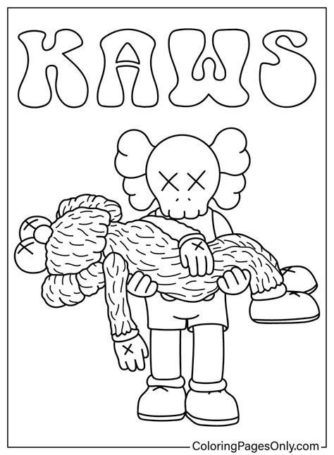 Kaws Coloring Pages Coloring Pages