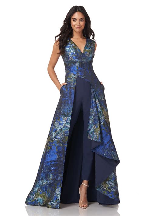 I bought this to wear to my daughter's end of summer wedding. The fabric is gorgeous and the cut is modest. I ordered the size 10 and all it needed was a hem. I am 58, 153 lbs and 5' 3". This is 4th Kay Unger, 3rd walk thru jumpsuit. If I had to make it better, maybe a nicer fabric for the pants. But a gorgeous look overall.. 