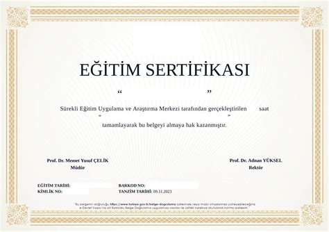 Kayak E-Devlet Üniversite Onaylı Sertifika.