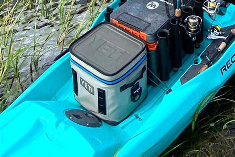 Kayak cooler. The K2 Coolers Summit 20 kayak cooler is sufficient to accommodate everything you require for a kayaking outing yet compact enough to stow in a kayak. It’s additionally incredibly durable and also has sure-grip rubber feet so you can use it as a seat. Most importantly, it’s capable of preserving ice for 3 days. ... 