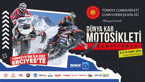 Kayseri Erciyes'te Kar Motosikleti Şampiyonası heyecanıs